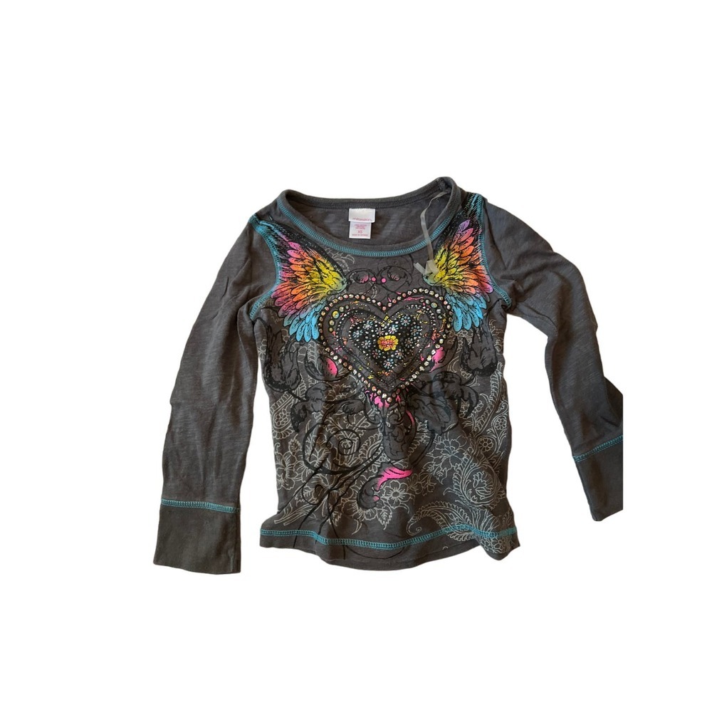 xHilaration Long Sleeve Flower Shirt GIrls XS